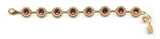 Clara Beau scallop deco gold bracelet with swarovski crystal Bf188