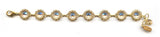 Clara Beau scallop deco gold bracelet with swarovski crystal Bf188