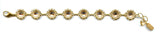 Clara Beau scallop deco gold bracelet with swarovski crystal Bf188