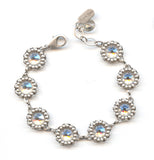 Clara Beau scallop deco bracelet with swarovski crystal Bf188
