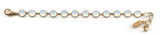 Clara Beau scallop edge gold bracelet with swarovski crystal Bf190