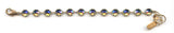 Clara Beau scallop edge gold bracelet with swarovski crystal Bf190