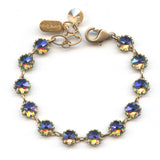 Clara Beau scallop edge gold bracelet with swarovski crystal Bf190