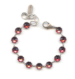 Clara Beau scallop edge Silver bracelet with swarovski crystal Bf190