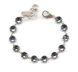 Clara Beau scallop edge Silver bracelet with swarovski crystal Bf190