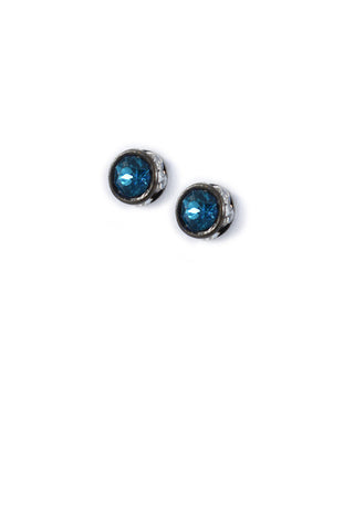 Clara Beau Indicolite Swarovski crystal Post earrings EG289