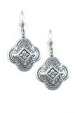 Clara Beau Etched Flower Filigree Vintage Dangle Earrings ER123
