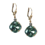 Erinite Clara Beau 12mm Square swarovski crystal Shell wire earrings ES31