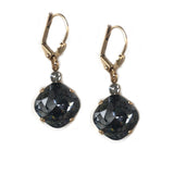 Night Clara Beau 12mm Square swarovski crystal Shell wire earrings ES31