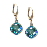 OceanAB Clara Beau 12mm Square swarovski crystal Shell wire earrings ES31