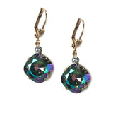 Paradise Clara Beau 12mm Square swarovski crystal Shell wire earrings ES31