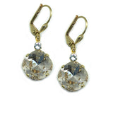 Silk Clara Beau 12mm Square swarovski crystal Shell wire earrings ES31
