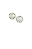 Clara Beau Exquisite Antique Basket Round Swarovski crystal Post earrings ES80 Silver