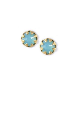 Clara Beau Exquisite Antique Basket Round Swarovski crystal Post earrings ES80 Gold