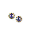 Clara Beau Exquisite Antique Basket Round Swarovski crystal Post earrings ES80 Silver