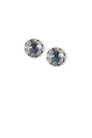 Clara Beau Exquisite Antique Basket Round Swarovski crystal Post earrings ES80 Silver