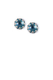 Clara Beau Exquisite Antique Basket Round Swarovski crystal Post earrings ES80 Silver