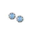 Clara Beau Exquisite Antique Basket Round Swarovski crystal Post earrings ES80 Gold
