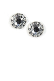 Clara Beau Crystal Patina Basket setting Swarovski Post earrings EW28 Gold - Silver Patina