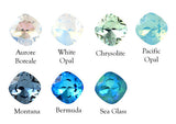 Clara Beau 12mm Square Swarovski Crystal Filigree Ring R524 Silver