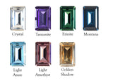 Clara Beau Mod Rectangle Swarovski Crystal Ring R527 Gold