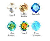 Clara Beau 18mm Square Swarovski Crystal Filigree Ring R544 Gold