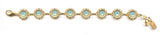 Clara Beau scallop deco gold bracelet with swarovski crystal Bf188