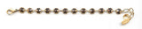 Clara Beau scallop edge gold bracelet with swarovski crystal Bf190