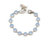 Clara Beau scallop edge Silver bracelet with swarovski crystal Bf190