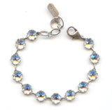 Clara Beau scallop edge Silver bracelet with swarovski crystal Bf190