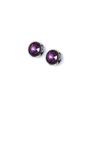 Clara Beau Bright Fuchsia Swarovski crystal Post earrings EG287