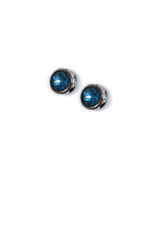 Clara Beau Indicolite Swarovski crystal Post earrings EG289