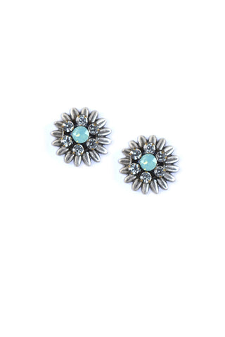 Clara Beau Crystal Pacific Opal Swarovski Sun Blossom Post earrings EG314