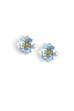 Clara Beau Charming 9mm Round Swarovski Crystal Post earrings ES14 Silver MoonLight