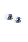 Clara Beau Charming 9mm Round Swarovski Crystal Post earrings ES14 Silver AB