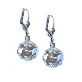 Moonlight Clara Beau 12mm Square swarovski crystal Shell wire earrings ES31