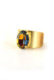 Clara Beau Mod Oval Swarovski Crystal Ring R537 Gold