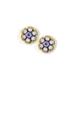 Clara Beau Opal Aurore Boreale Swarovski crystal Flower Post earrings EG208