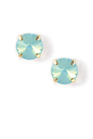 Clara Beau Fabulous 10mm Round Swarovski Crystal Post earrings ES73 Gold